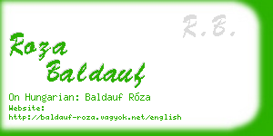 roza baldauf business card